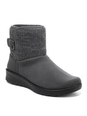 Bzees Gloria Knit Pull-On Booties Gray Women's Size 7.5